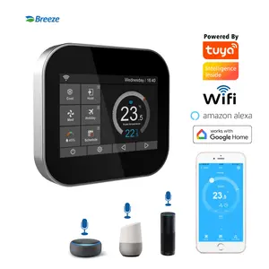 Kleurrijke Touchscreen Tuya Kamer Wifi Draadloze Smart Hvac Fan Coil Smart Wifi Digitale Kamer Thermostaat