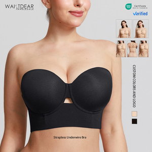 <span class=keywords><strong>Reggiseno</strong></span> da donna Waistdear Plus Size push-up a copertura totale, <span class=keywords><strong>senza</strong></span> cuciture, in maglia traspirante, <span class=keywords><strong>senza</strong></span> spalline, ecologico, con ferretto, per tutti i giorni - Product Image 1