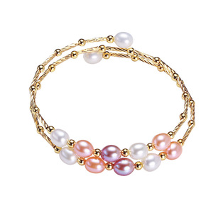 Bracelets en perles d'eau douce de style ethnique baroque en gros, source de petits stands de marchandises à Yiwu, bracelets et bijoux - Product Image 5