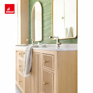 American Face Frame a filo in rovere bianco pannello scanalato mobiletto del <span class=keywords><strong>bagno</strong></span> <span class=keywords><strong>con</strong></span> lavandino sotto montato vendita direttamente dalla fabbrica - Product Image 5