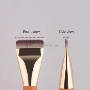 <span class=keywords><strong>Pinceau</strong></span> de maquillage anti-cernes à contour unique incurvé en gros <span class=keywords><strong>Pinceau</strong></span> de maquillage pour fond de teint liquide Novice à tête plate ultra-mince - Product Image 4