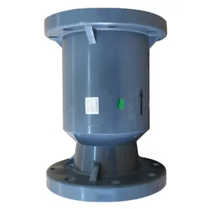 Buon prezzo industriale H42 unidirezionale flangiato PVC FRPP PVDF acqua PN16 valvola di ritegno a sfera anticorrosione idraulica in plastica