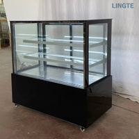 Étagères multi-niveaux pour boulangerie, vitrine réfrigérée pour desserts en mousse, refroidisseur à gâteaux avec finition marbrée