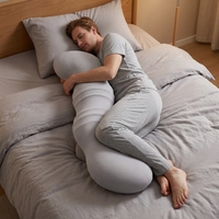 Coussin de soutien en mousse à mémoire de forme Seahorse pour femmes enceintes et hommes, 108x46x14cm, pour dormir sur le côté