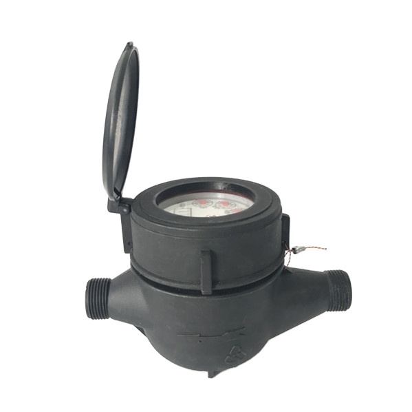 DN15-25 Plastic Nylon Black Color Water Meter Water Activity Meter