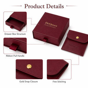 Custom Logo Jewelry Box And Velvet Pouch Set Drawer Style Design For Fashion Eyewear Small Accessories - Product Image 1