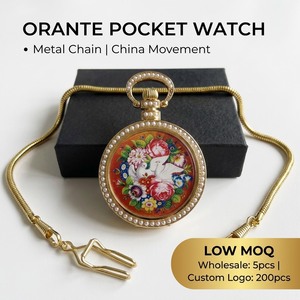 Reloj de Bolsillo Mecánico con Diseño de Fase Lunar y Perla, Movimiento Digital, Sin Resistencia al Agua, Venta al Por Mayor OEM - Product Image 6
