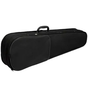 Violín Acústico Negro 4/4-1/8 para Estudiantes Principiantes con Arco Redondo, Puente y Estuche Triangular <span class=keywords><strong>de</strong></span> Espuma - Product Image 6