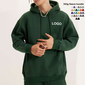 Felpa da <span class=keywords><strong>uomo</strong></span> con LOGO personalizzato di marca americana di alta qualità in cotone 100% tinta unita pesante stile cerchio oversize - Product Image 2