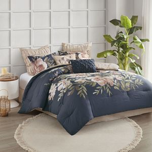 Ensemble de couettes en coton DB 8 pièces Floral solide imprimé Super King King Queen tailles techniques tissées avec remplissage en polyester PVC - Product Image 1