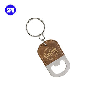 Llavero Abridor de Botellas de Cerveza Promocional Personalizado con Láser, de Cuero Sintético - Product Image 3