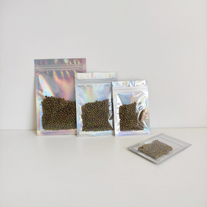 7x10cm Small Front clear Food Grade 3 Side Seal Flat Laser <strong>rainbow</strong> Iridescent Holographic Ziplock <strong>Bags</strong> - Product Image 3