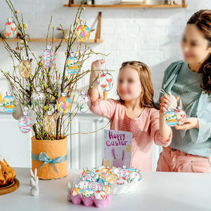 Bolas <span class=keywords><strong>de</strong></span> Vidrio Transparentes Pintadas a Mano, Adornos Colgantes <span class=keywords><strong>de</strong></span> Vidrio en Forma <span class=keywords><strong>de</strong></span> <span class=keywords><strong>Huevo</strong></span>, Decoraciones <span class=keywords><strong>de</strong></span> Huevos <span class=keywords><strong>de</strong></span> <span class=keywords><strong>Pascua</strong></span> <span class=keywords><strong>de</strong></span> Vidrio - Product Image 5