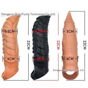 Cache-pénis épais pour homme, tête de loup à picots, 125g, modèle 057 - Product Image 2