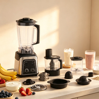 Robot culinaire multifonction 3-en-1 avec minuteur, mixeur en acier inoxydable, vente en gros, commande en gros, OEM ODM disponible pour la maison