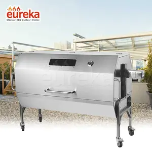 Nhà máy trực tiếp giá Lớn xoay BBQ nướng BBQ grills thép không gỉ than nướng gas