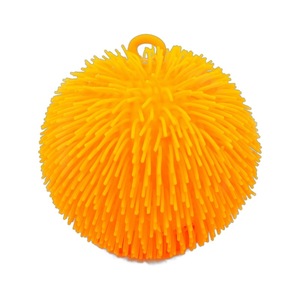 Balle gonflable géante personnalisée de 7 pouces en forme de boule poilue, fabriquée en caoutchouc et plastique durable avec LED lumineuses - Product Image 1