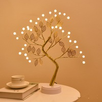 Guirlande lumineuse LED transfrontalière Saint-Valentin Noël, style plante, 45 cm, double alimentation, effet luciole, perle, gypsophile, décoration
