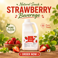 Fournisseur de Bubble Tea - Vente en Gros Directe - Sirop de Boisson à la Fraise 2,5 kg pour Usage Commercial
