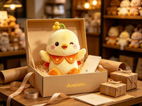 Peluche douce en forme de poussin jaune pour cadeau promotionnel, peluche personnalisée