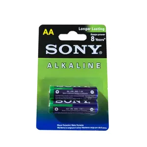 Batería alcalina para sony, pila seca de 1,5 v, AA LR6, tamaño aaa/lr03/am3 2A, personalizada, PRODUCCIÓN DE FÁBRICA