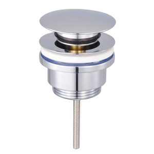 High Quality Modern Brass Pop up Basin Waste <strong>with</strong> <strong>Overflow</strong> Gun Grey Chrome Click Clack <strong>Drain</strong> for Hotel Bathroom <strong>Sink</strong> - Product Image 5