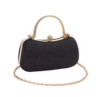 Sac à main élégant avec strass et pompon, sac de soirée tendance, sac de mariage