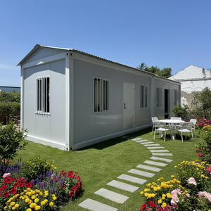 Maison conteneur 20 pieds en verre STC, maisons d'usine avec toits pointus, casas préfabriquées, bureau en forme <span class=keywords><strong>de</strong></span> <span class=keywords><strong>spire</strong></span>, panneaux sandwich <span class=keywords><strong>de</strong></span> haute qualité - Product Image 1