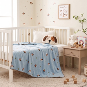 Manta de Bebé de Forro Polar de Poliéster con Estampado Digital Personalizado OEM ODM, Manta Suave Antipilling con Dibujos Animados para Cama o Sofá - Product Image 3