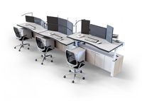 Consoles de salle de contrôle sur mesure KEHUA FUWEI, consoles de salle de contrôle réglables