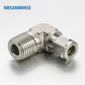NBSANMINSE ข้อต่อสแตนเลสแบบอัดแรงดัน 1/8 ถึง 1 นิ้ว ข้อต่อเกลียวนอกแรงดันสูง - Product Image 1
