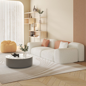 Juego de Sofás de Diseño Moderno y Creativo, Sofá de Tela de Lujo Ligero para Hotel, Muebles de Sala de Estar, Sofá Pequeño Cómodo de Terciopelo Coch - Product Image 3