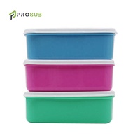 Boîtes à Lunch de Sublimation Prosub, Personnalisables, en Plastique Rectangulaire à 2 Compartiments pour Enfants, Idéales pour la Rentrée des Classes
