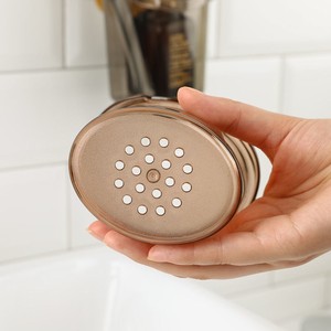 Soporte de pared para cepillos de dientes Bear Cup, organizador de baño de plástico adhesivo con drenaje, rosa, marrón, gris - Product Image 3