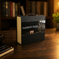 Boîte pliable de style livre avec impression de logo personnalisée en gros, boîte à fermeture magnétique avec poignée