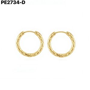 Pendientes de Aro de Moda 2.5*8, Modelo PE2734 para Mujer, Joyería de Alta Calidad - Product Image 2