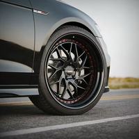 Rueda de Aleación Forjada de Dos Piezas TXING Nueva, 18-22 Pulgadas, 5x112 5x114.3, Negro Brillante con Borde Rojo, 1 Año de Garantía, Repuesto para Auto