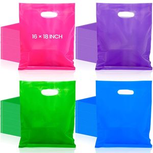 Bolsas de Plástico Grandes de 16 x 18 Pulgadas con Asa Troquelada Desechables para Compras Comerciales - Product Image 1