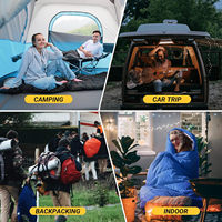 2024 nouveauté Offre Spéciale OEM Logo enveloppe Type sac de couchage extérieur Camping essentiel fibre creuse 170T sac de couchage