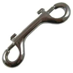 Metal Swivel Safety Wholesale Stainless Steel Spring Trigger Handbag Hanging 50Mm Dog Double Eye Bolt Ended Swivel Snap Hooks