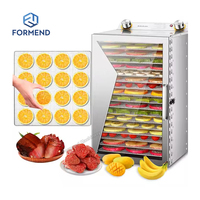 Déshydrateurs d'aliments numériques blancs à 18 plateaux à usage familial pour fruits secs légumes fabricant de collations saines avec écran LCD