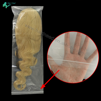 Sacs en plastique PP à bas prix pour extensions de cheveux, sacs d'emballage transparents à fermeture éclair pour mèches de cheveux