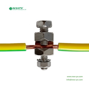 NSPV Fournisseur d'usine Pinces de mise à la terre pour panneaux solaires, cosses de mise à la terre en cuivre pour la <span class=keywords><strong>protection</strong></span> des systèmes solaires - Product Image 5