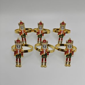 แหวนรัดผ้าเช็ดปากลาย<span class=keywords><strong>ทหาร</strong></span>นัทแครกเกอร์แบบยุโรปอเมริกัน ชุบโลหะผสม สำหรับโรงแรม ร้านอาหารตะวันตก - Product Image 4