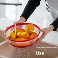 Couvercle de four à micro-ondes pliable multifonctionnel Couvercle de chauffage résistant aux éclaboussures et à l'huile Crochet en plastique en silicone durable
