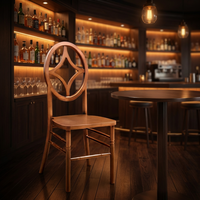 Chaise de bar moderne, confortable, en bois massif, durable, écologique, pour hôtel, maison, extérieur, salon, chambre, mariages, événements