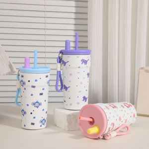 แก้วน้ำสแตนเลส Hello Kitty ขนาด 500 มล. แบบสองชั้นเก็บอุณหภูมิ พร้อมหลอดดูด สำหรับเดินทางและใช้งานกลางแจ้ง - Product Image 5