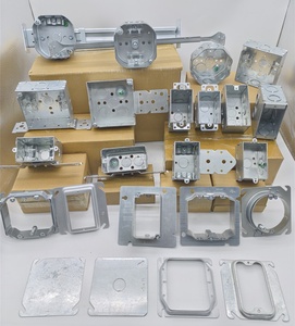 4 inch thép mạ kẽm điện vuông kim loại ống dẫn rút ra ổ cắm Hộp 1-1/2 "sâu kim loại hộp nối lớn lên mặt đất vít - Product Image 5