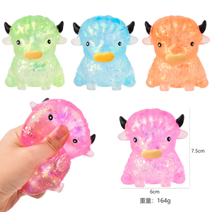 ของเล่นบีบยืดหยุ่นรูปวัวไฮแลนด์บิ๊กฮอร์น ทำจากมอลโทส TPR น่ารัก บีบแล้วคืนรูปช้าๆ ของเล่นคลายเครียด ของเล่นบีบแก้เบื่อ ขายส่งจากโรงงานโดยตรง - Product Image 2