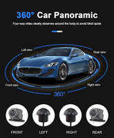 360 °   Caméra panoramique 1080P AHD pour OV2718A, vue avant, arrière, gauche, droite, accessoires de voiture pour autoradio Android